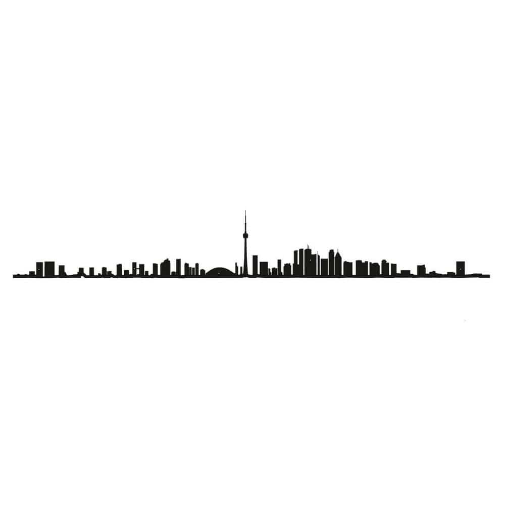 Toronto City silhouette art