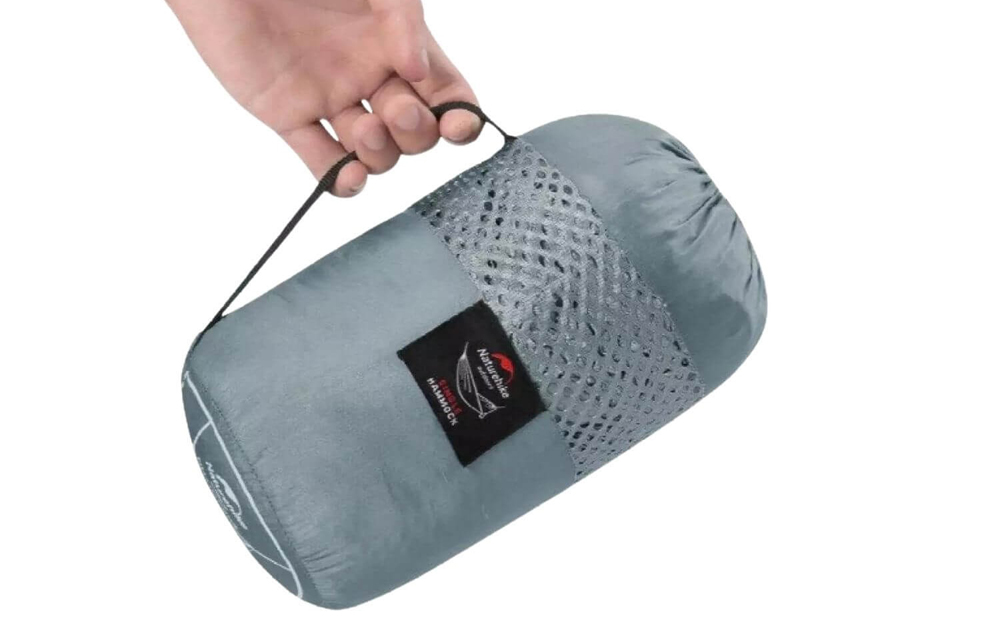 Mesh hammock for outdoors