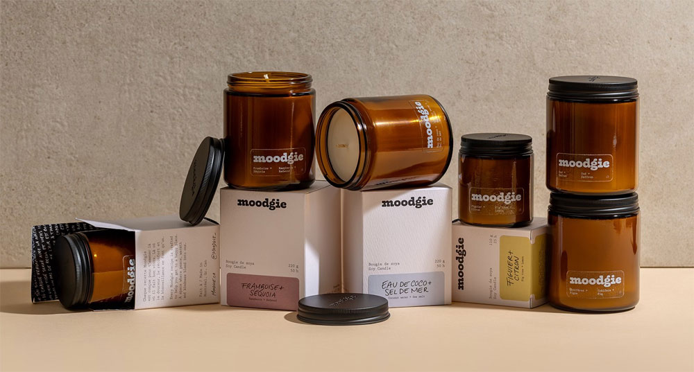 Moodgie Candles with soy wax