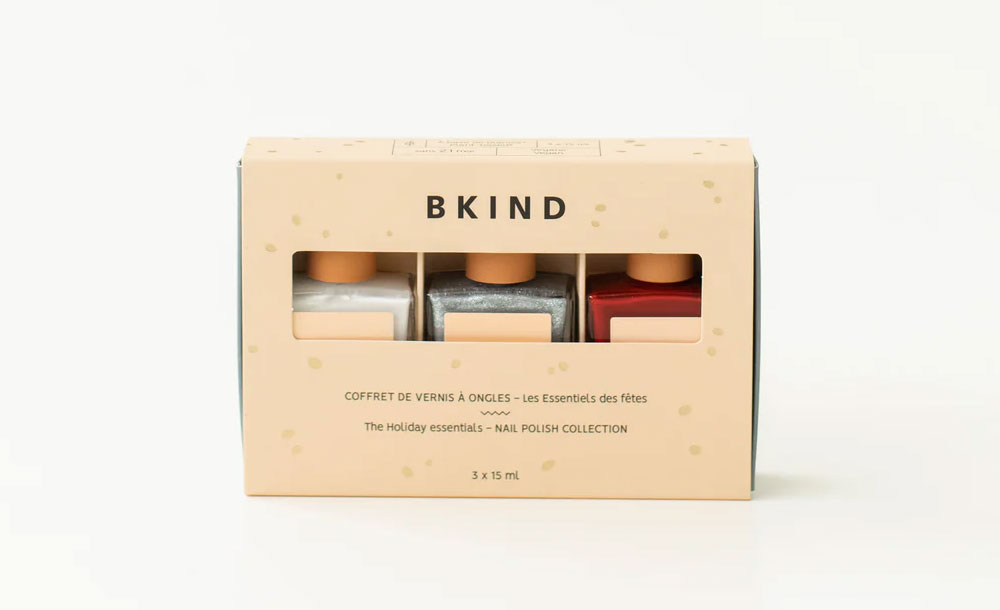 Holiday nail polish collection from BKIND, a Canadian company