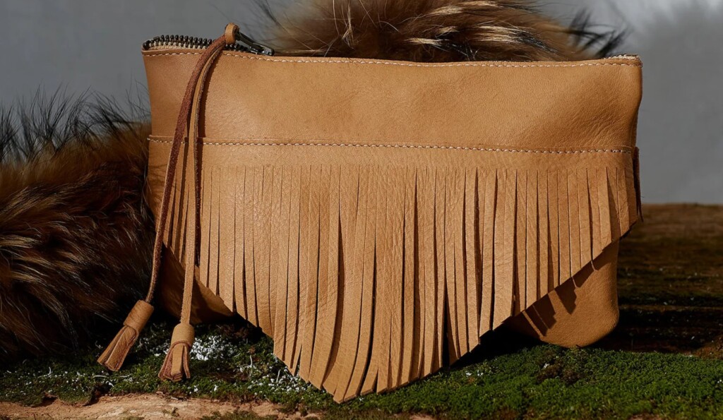 Fringed leather bag as part of Mother's Day Gift Ideas