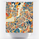 Map Shower Curtain