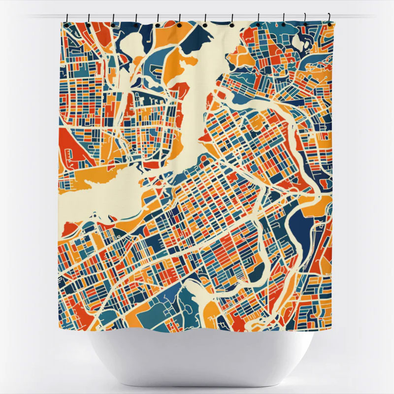Map Shower Curtain