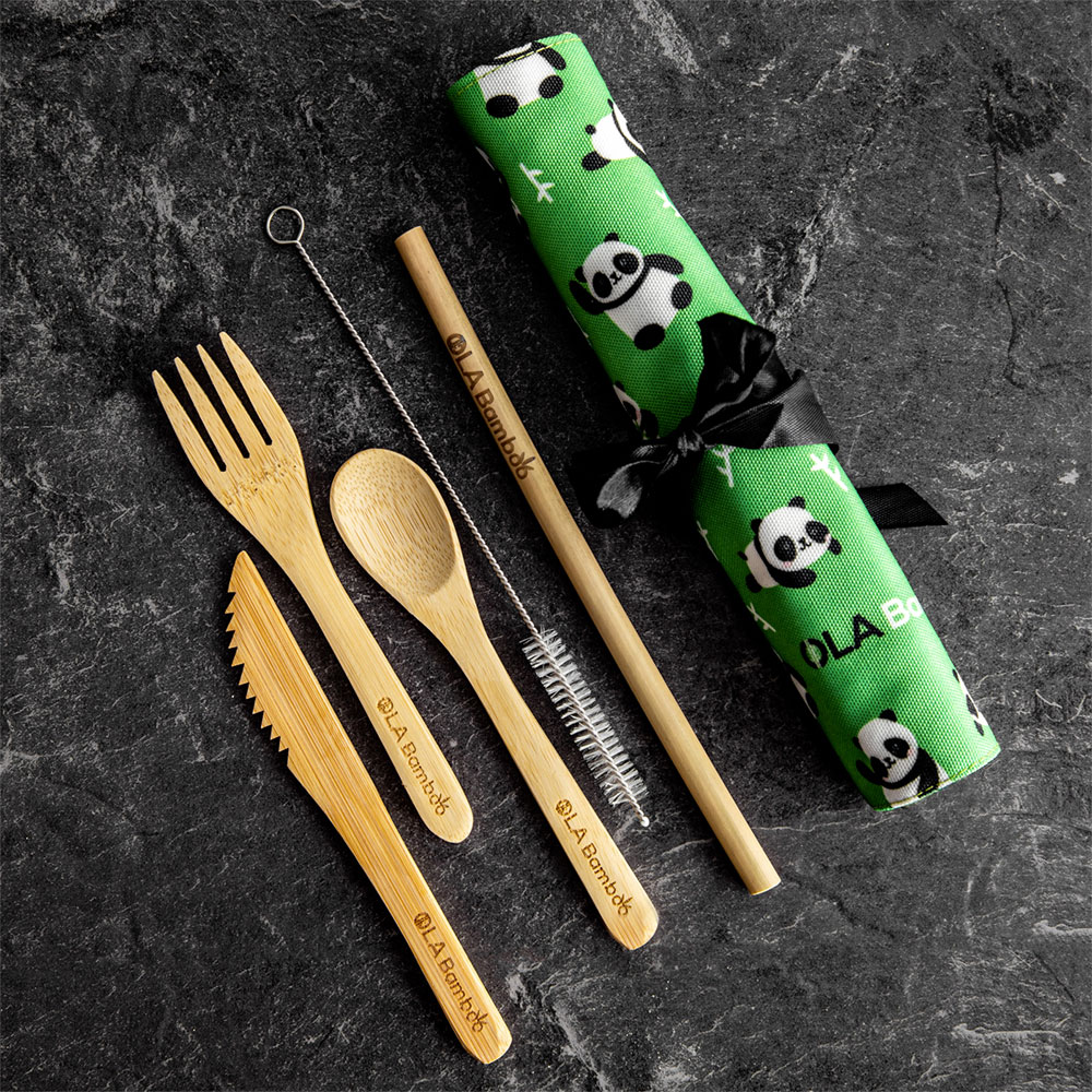 Bamboo Utensil Set for Kids