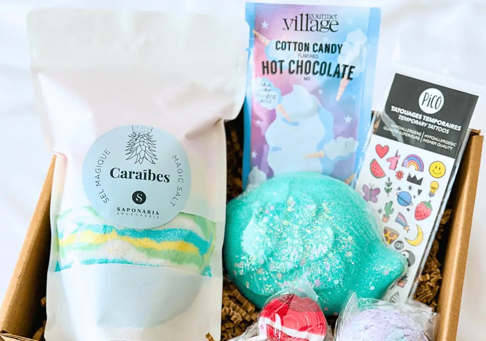 Teenager surprise box with Canadian products