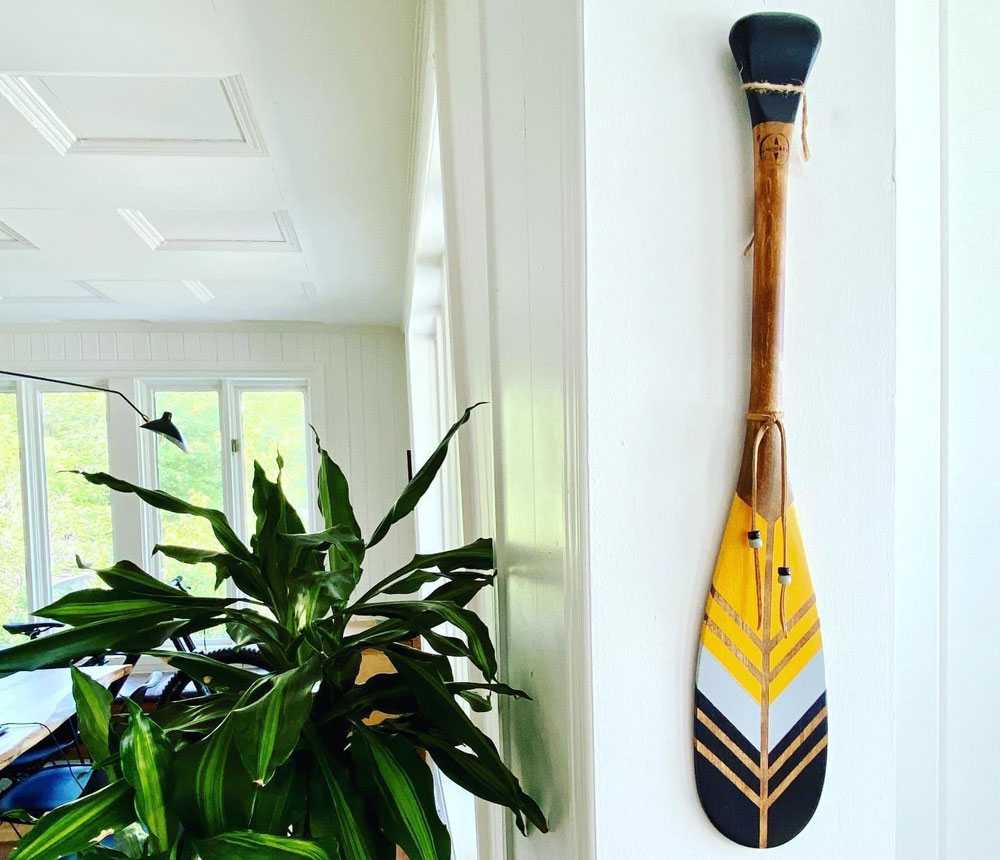 Decorative mini paddle from a First Nations company in Canada