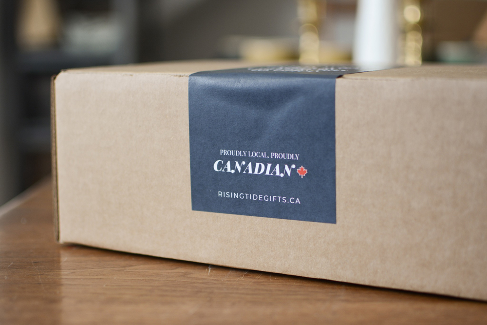 Lavender gift box from Rising Tide Gifts, a Canadian company